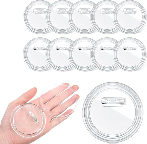 HASTHIP® 10 Pcs 3 Inch Clear Button Pins for Crafts DIY Photo Acrylic Blank Pins Bulk for Picture Make Your Own Buttons Badge Maker DIY Crafts Supplies HASTHIP® 10 Pcs 3 Inch Clear Button Pins for Crafts DIY Photo Acrylic Blank Pins Bulk for Picture Make Your Own Buttons Badge Maker DIY Crafts Supplies